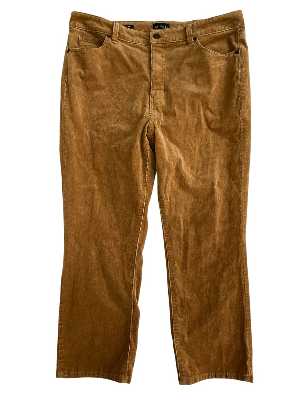 Talbots women Corduroy Pants in Camel Brown 12p